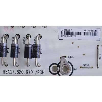 FUENTE DE PODER PARA TV HISENSE / NUMERO DE PARTE 279440 / RSAG7.820.9701/ROH / CQC16134139053 / PANEL HD700X1U91-L1/WG/S0/GM/ROH / MODELO 70H6570G	 - Imagen 3